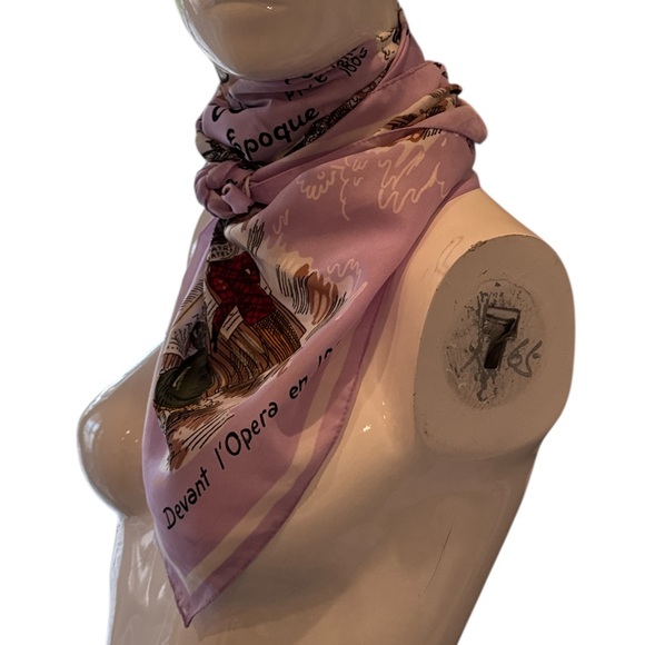 Vintage Cre’ation J. Franco Paris Scenic Souvenir Scarf Belle E’poque Print 31” - Picture 13 of 15